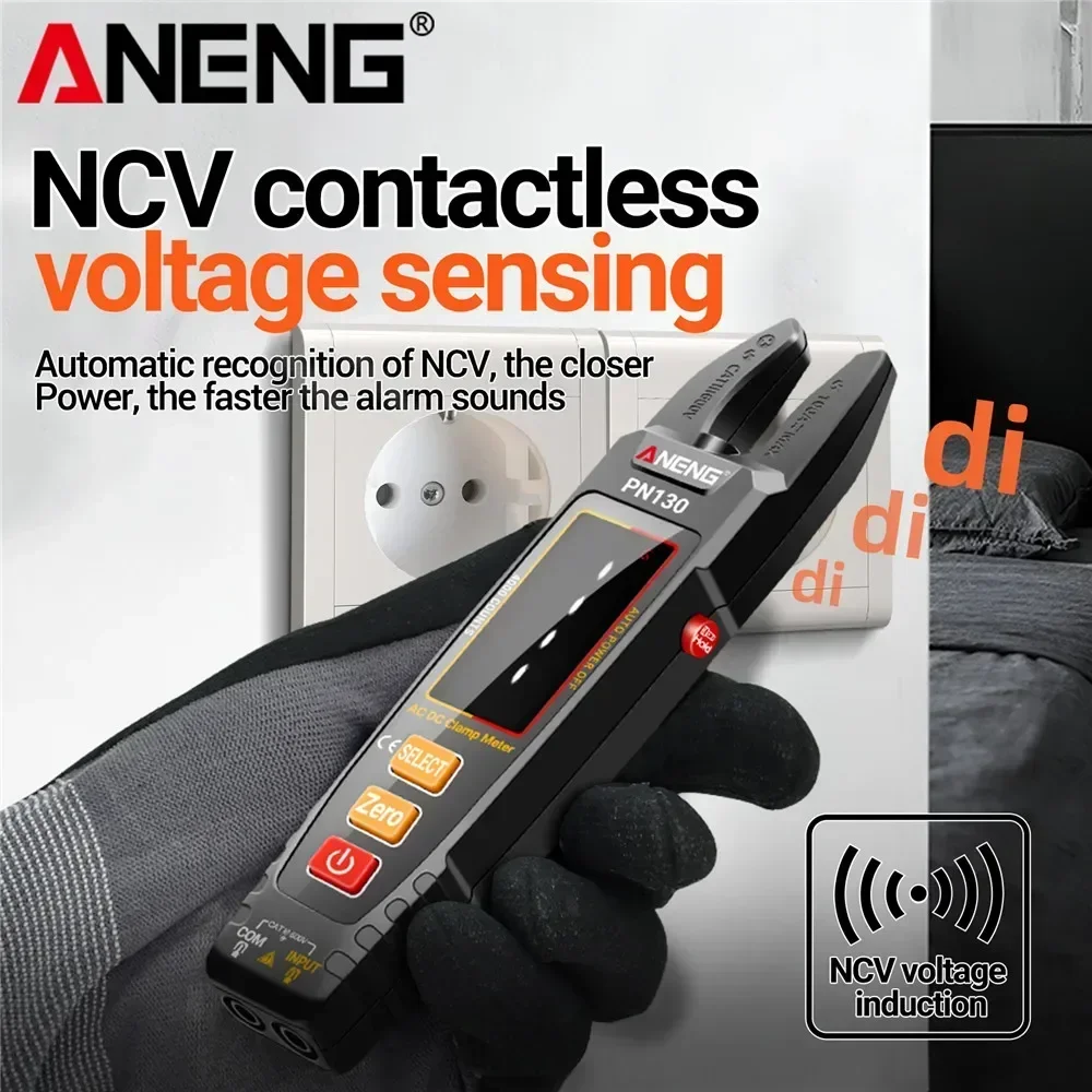 ANENG PN130 Clamp Meter 4000 Counts Digital Multimeter  Rechargeable AC/DC Current 100A 600V Voltage Tester NCV Function