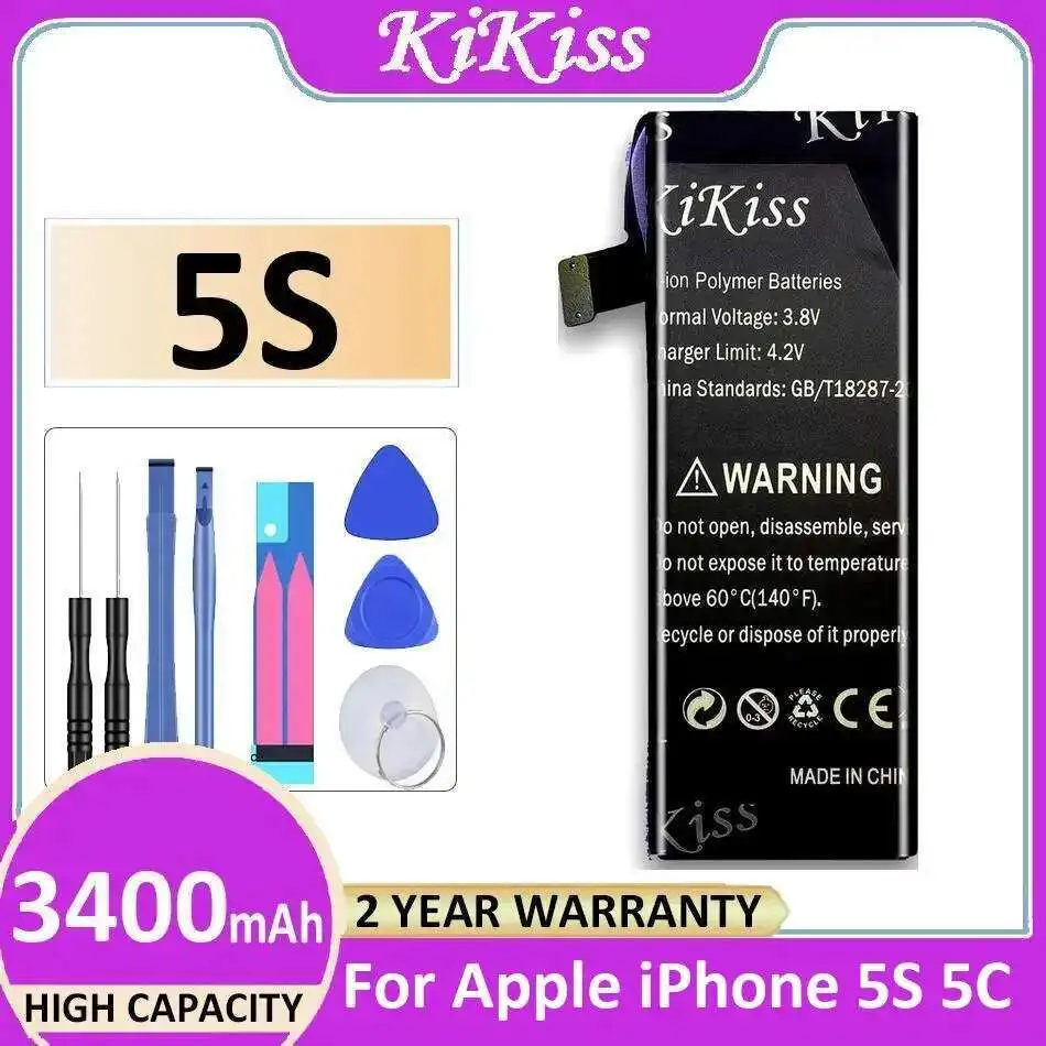

Mobile Phone Battery High Compatibility For Apple Iphone 5S 5C 3400Mah