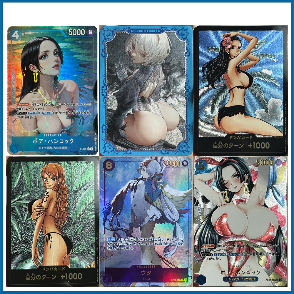 

Anime One Piece DIY ACG Boa Hancock Uta Nami Sexy Boy Play Toys Collectible Cards Christmas Birthday Gifts Table Games