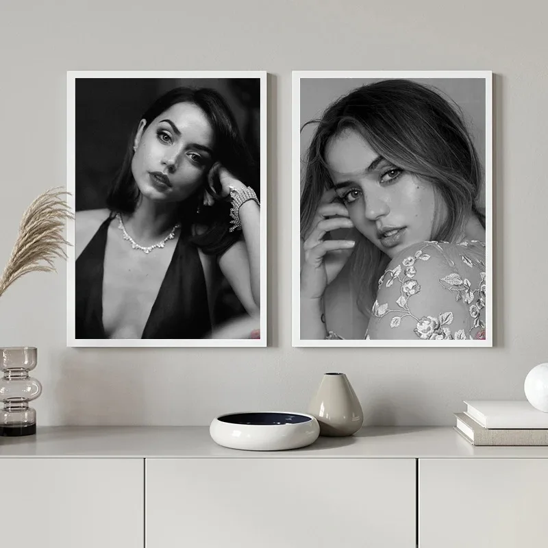 Ana De Armas Poster Movie Star Canvas Art Prints Wall Picture For Living Girl Room Home Decor Fans Collection Gifts Frameless