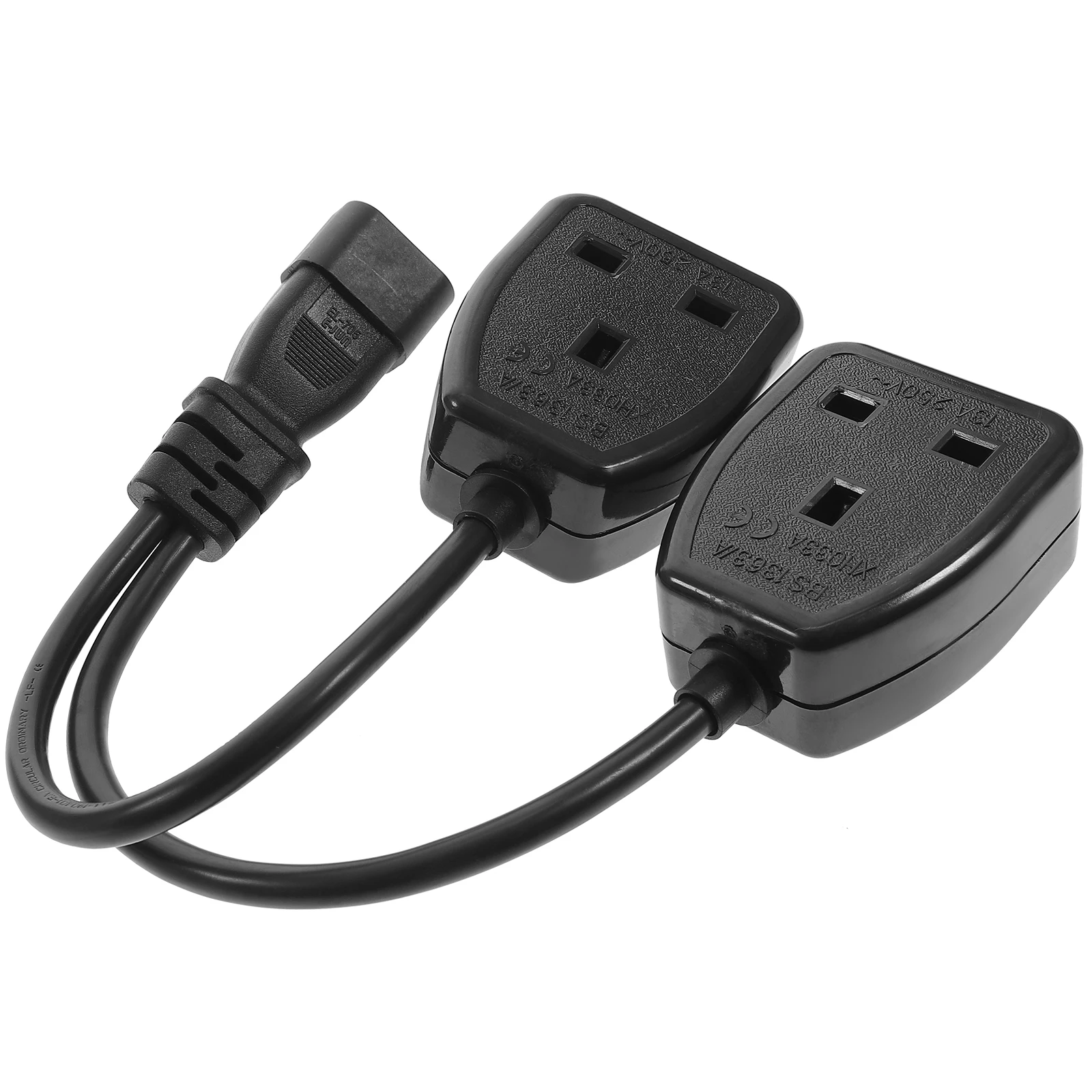 

Y Splitter Adapter C14 Male To Dual 3-Pin Uk Socket For Computers Monitors Iec To Uk Power Cable Heavy Dutyiec Extension Cord