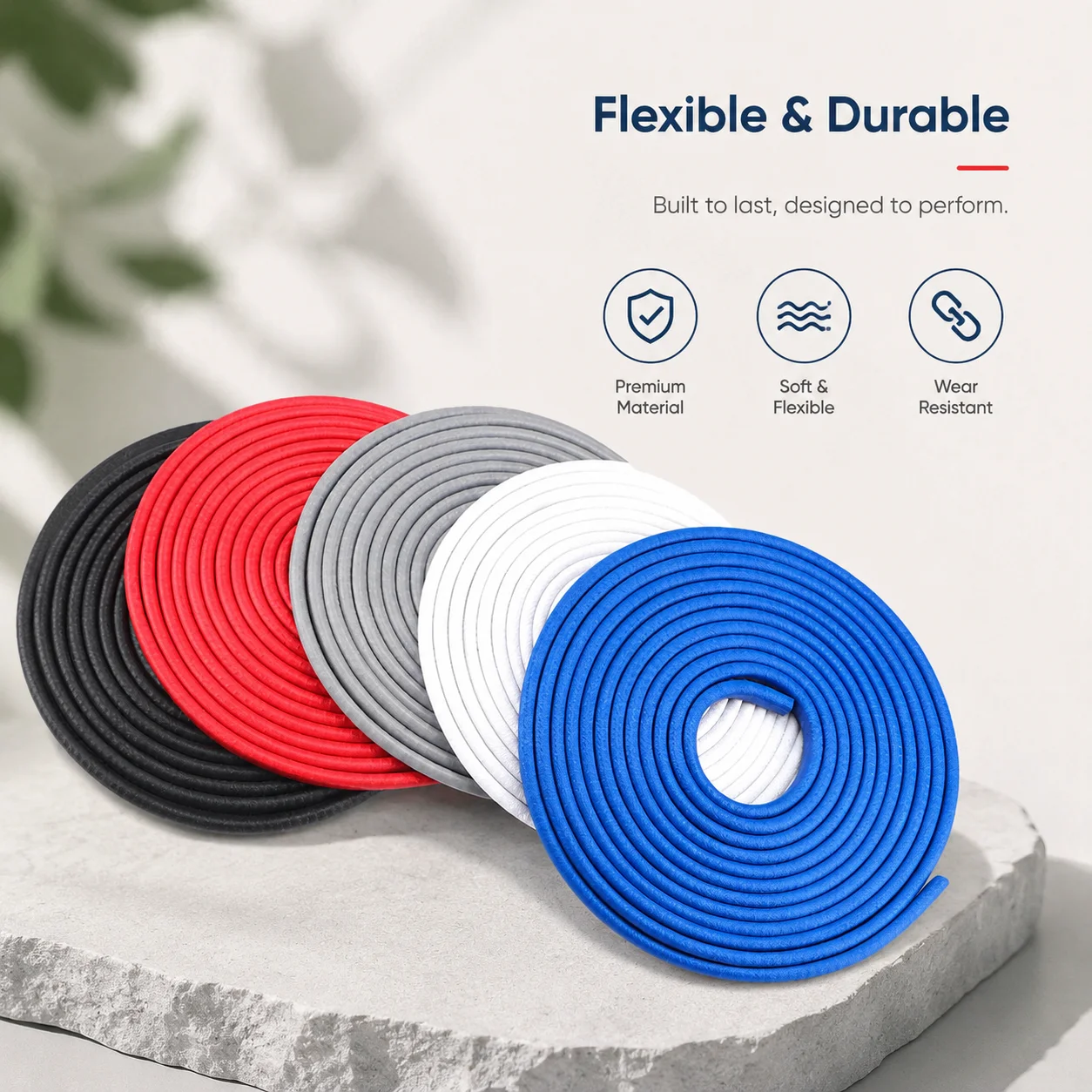 Glue-Free Install Auto Door Edge Protective Strip, U-Shape Keel Rubber Anti-Scratch Guard, Vehicle Door Sealing Trim Accessories