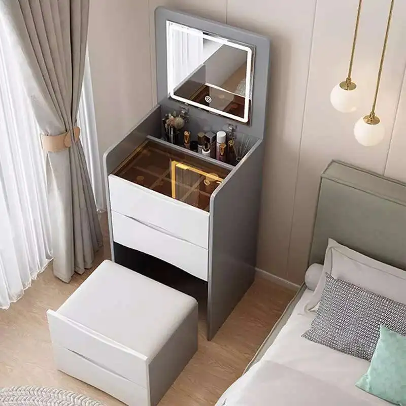 

Small Makeup Vanity Table Light Bedroom Luxury Mid Century Dressing Table Service Cheap Mesa De Maquillaje Postmodern Furniture
