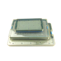 GREATLH Silicone Sterilization Tray Box Autoclavable Disinfection Box for Holding Tools Ophthalmic/Dental Surgical Instrument