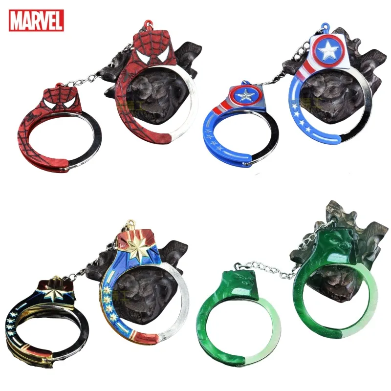 Marvel The Avengers Captain America Spiderman Venom Creative Personalized Simulated Metal Cosplay Children's Model Toy Handcuffs