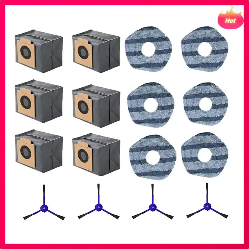 

ABYP Vacuum Replacement Parts For Eufy X10 Pro Omni Robot Vacuum Cleaner Side Brushes With Bristles Dust Bags Mop Pads