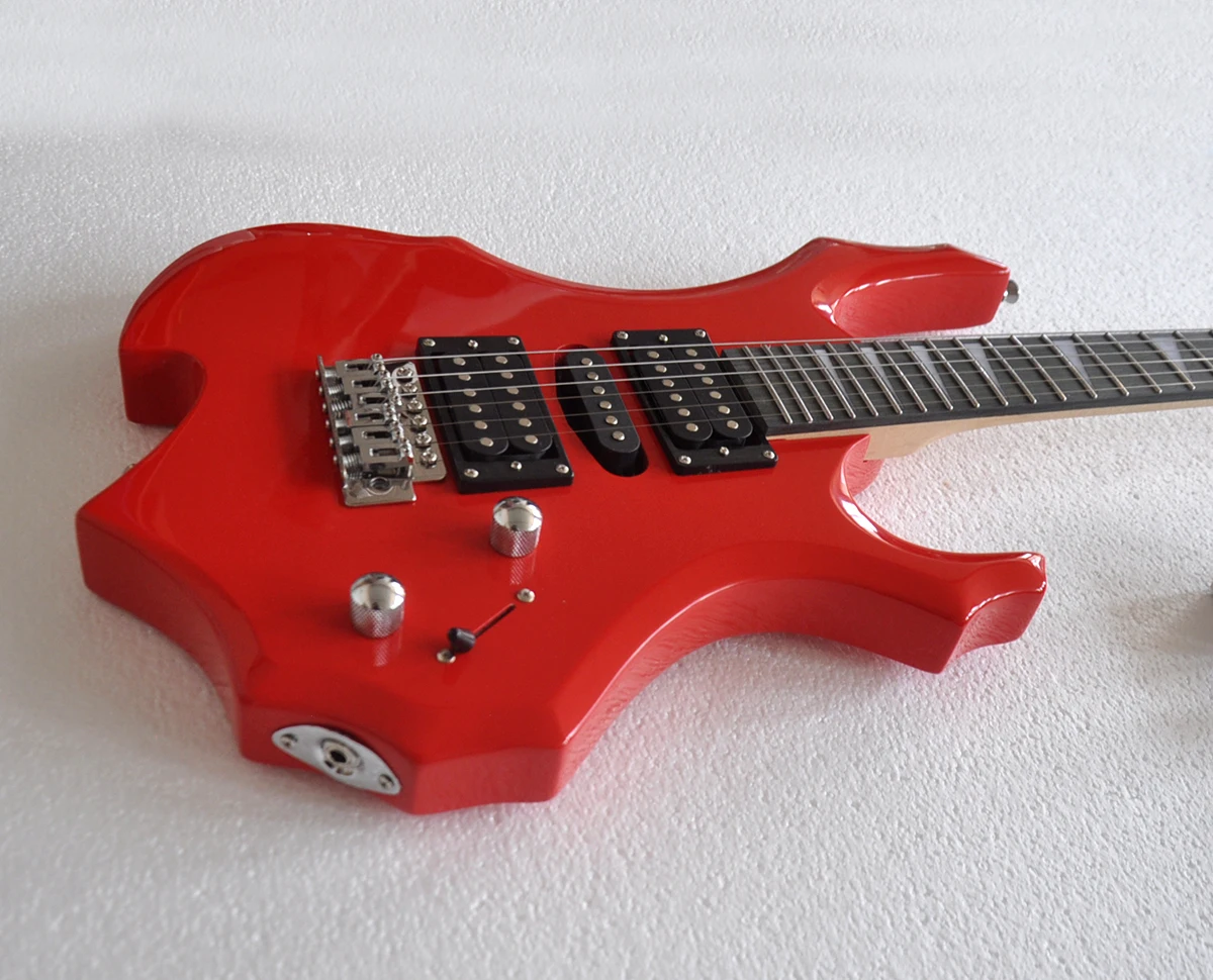 Cherry Red Electric Guitar Guitar Sycamore Wood Body Accept Customization