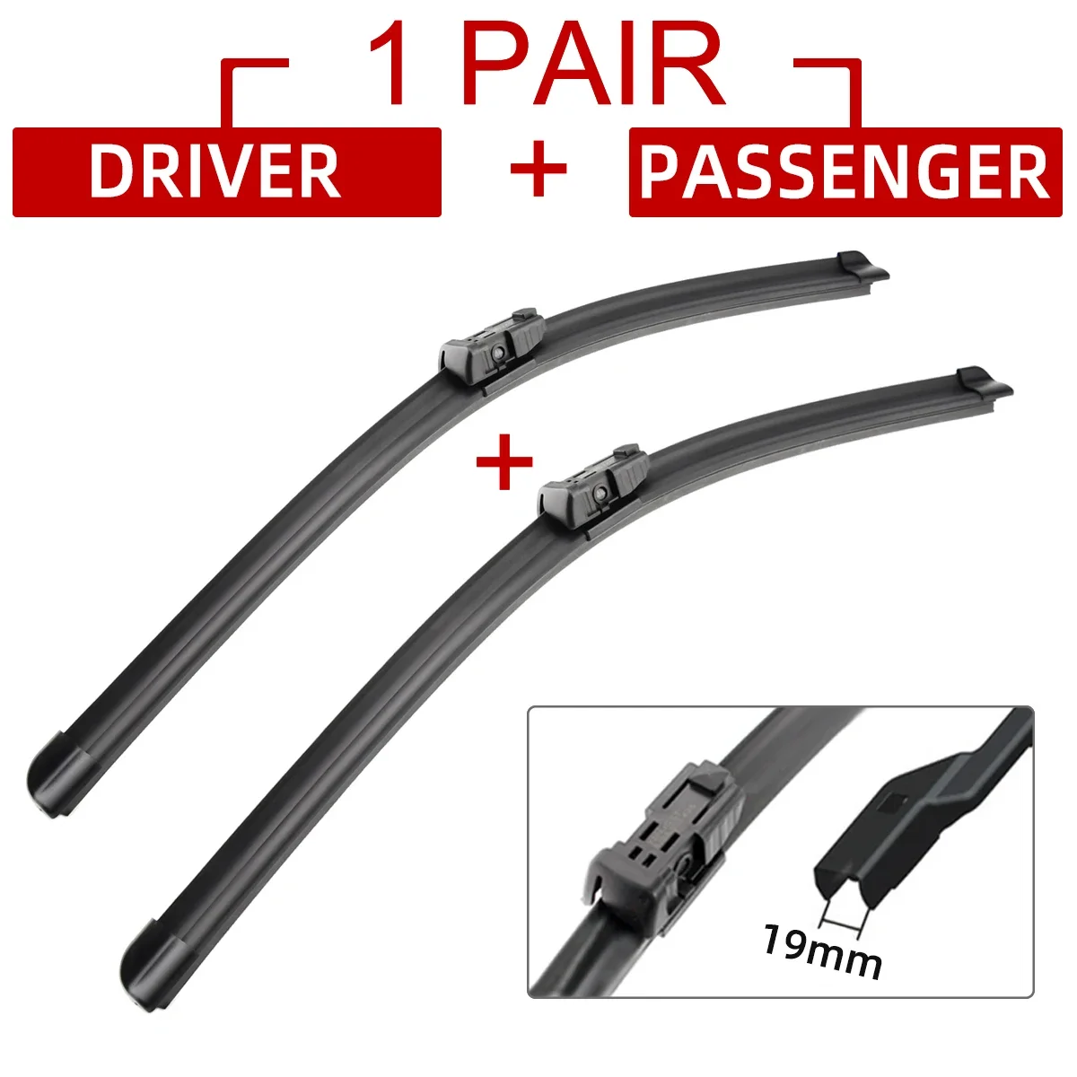 For VW Polo 2006-2009 Car Accessories Front Windscreen Wiper Blade Brushes Wipers 2009 2008 2007 2006