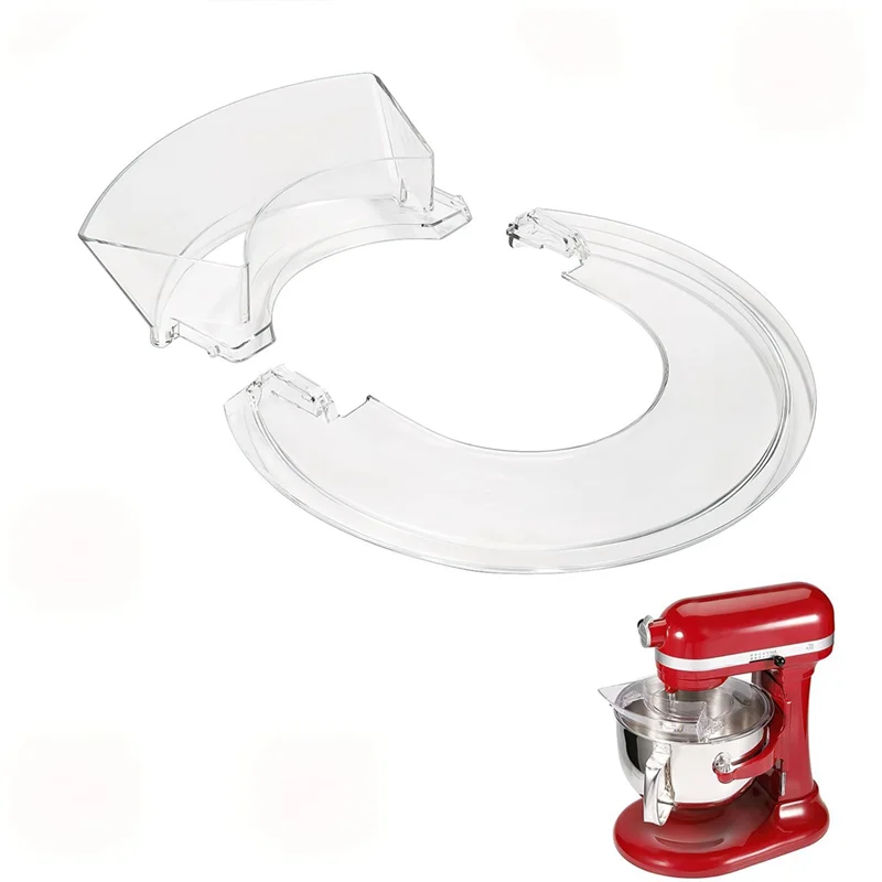 M14K-Removable Pouring Chute Splash Guard For Kitchenaid 5.5-7 Quart Bowl-Lift Stand Mixer Pouring Shield