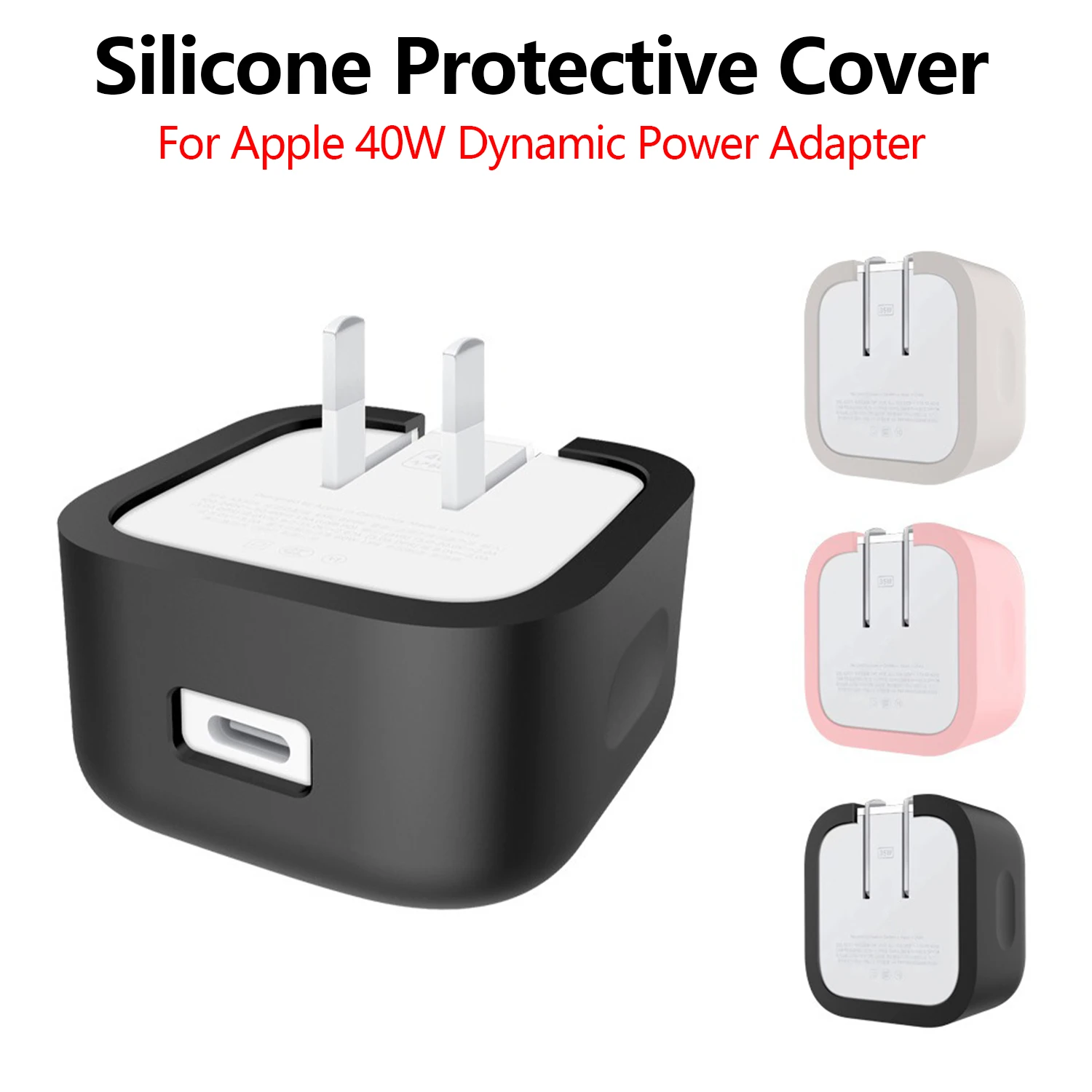 Silicone Protective Cover For Apple 40W Dynamic Power Adapter Anti Drop Anti Scratch Charger Case Sleeve Accessories