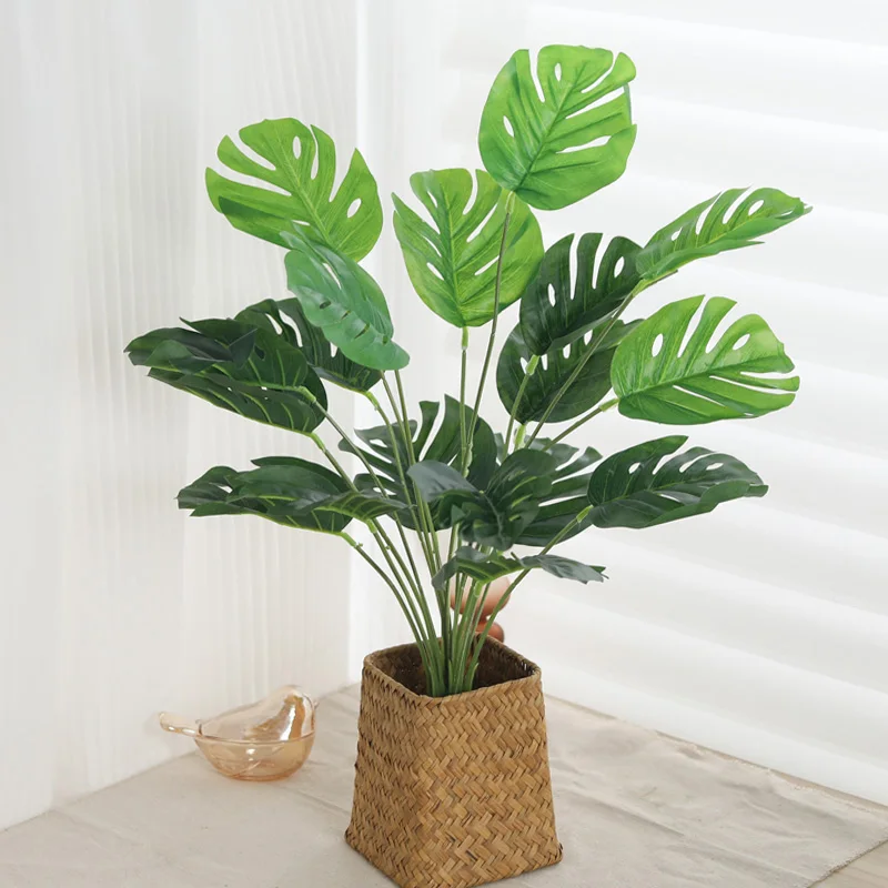 Kahaul الاصطناعي 18 شوكة السلحفاة الظهر ورقة الإبداعية عالية الجودة السلاحف الظهر ورقة من محاكاة النبات ترتيب المنزل عيد الميلاد