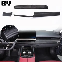 Per BMW serie 5 G60 2024 + LHD vera fibra di carbonio Console centrale pannello cruscotto decorazione copertura Trim accessori auto