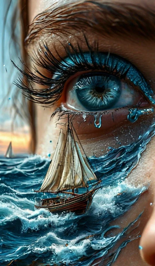 

Woman Blue Tears Figure 500/1000/1200/2000 PCS Jigsaw Puzzles Family Activity Games for Gameroom Bedroom Gifts Home Decor