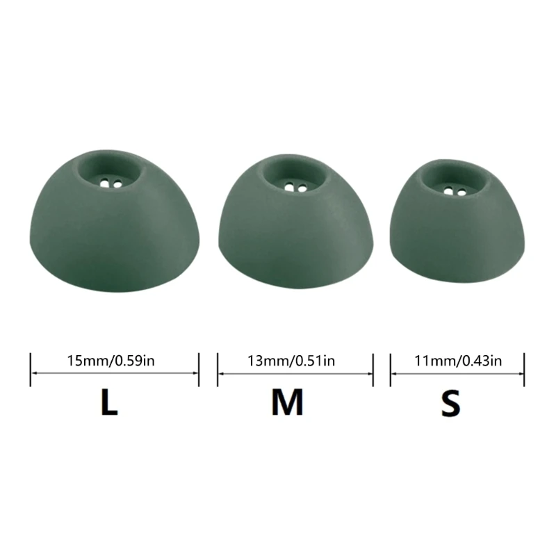 3 Pairs Silicone Ear Tips Earplugs for OnePlus Buds Pro 2 Headphones Comfortable Replacement Buds Small, Medium, Large - view 6