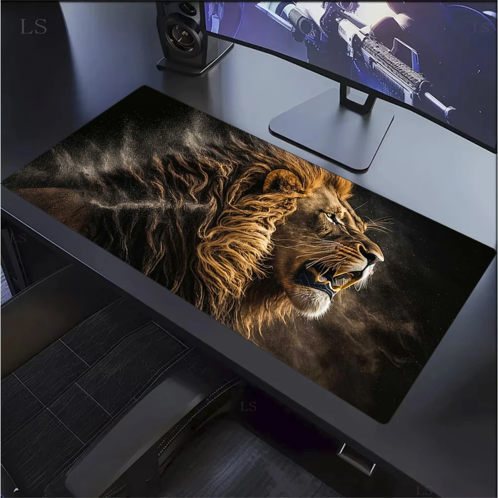 lion Tiger Mouse pad Non-slip HD Print Large Size 900x400mm Desk Mat Rubber Computer Rug Gamer Mouse pads  PC