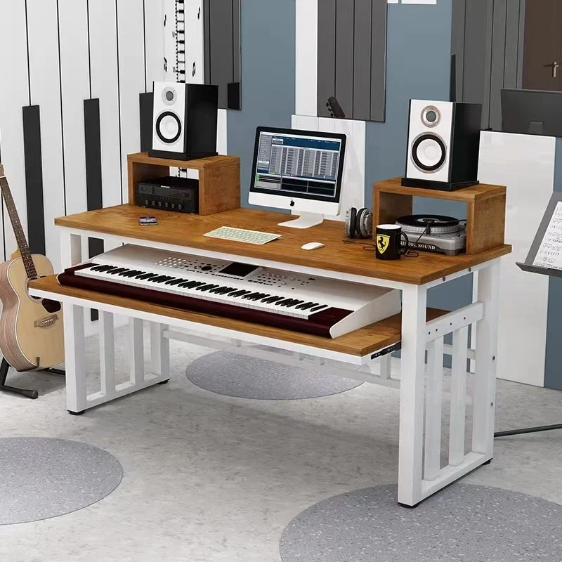 Hooqu Лидер продаж орех/дуб новый многофункциональный студийный стол современный простой стол с клавиатурой