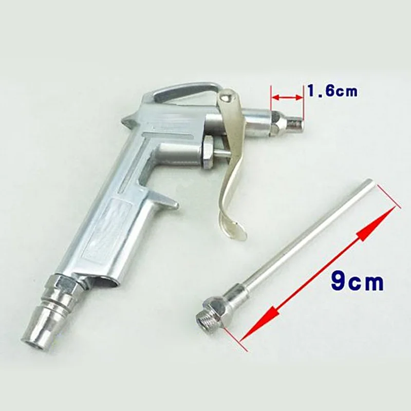 Air Blow Gun ปืนพก Trigger ทำความสะอาด Compressor Dust Blower 8นิ้วเครื่องมือทำความสะอาดหัวฉีดคอมเพรสเซอร์ Air Blow Gun อุปกรณ์เสริม