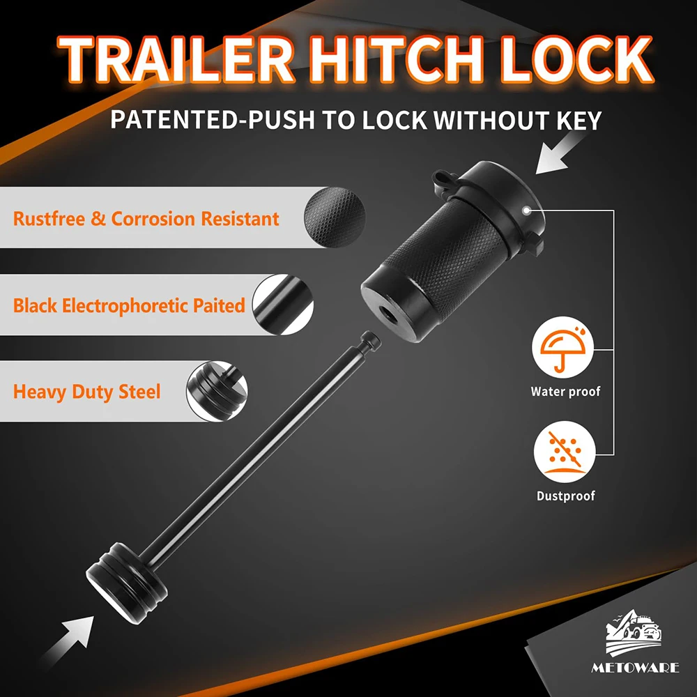 Trailer Tongue Coupler Lock 1/4
