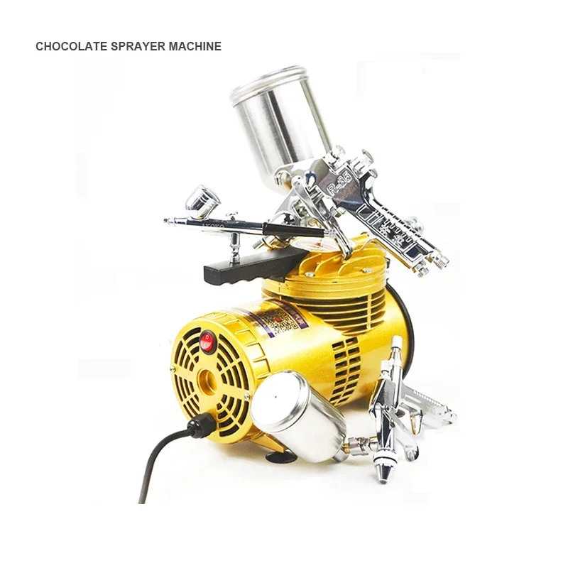 220V Professional Chocolate Sprayer Machine Pastry Cake Spray Gun Single Cylinder Sprayer Machine For Cake Mousse