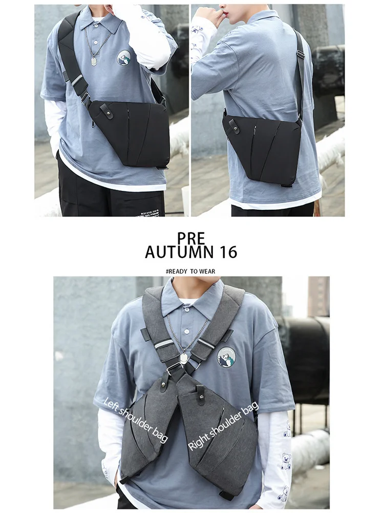 Men's Trendy Chest Bag Multi-function Messenger Sports Waist Close-fitting Anti-theft Lightweight Shoulder