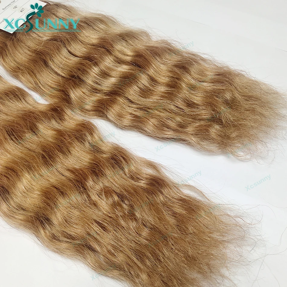 Bulk Human Hair For Braiding Blonde Color 27 and 30 Wet And Wavy Curly Human Braiding Hair Bundles No Weft Extensions