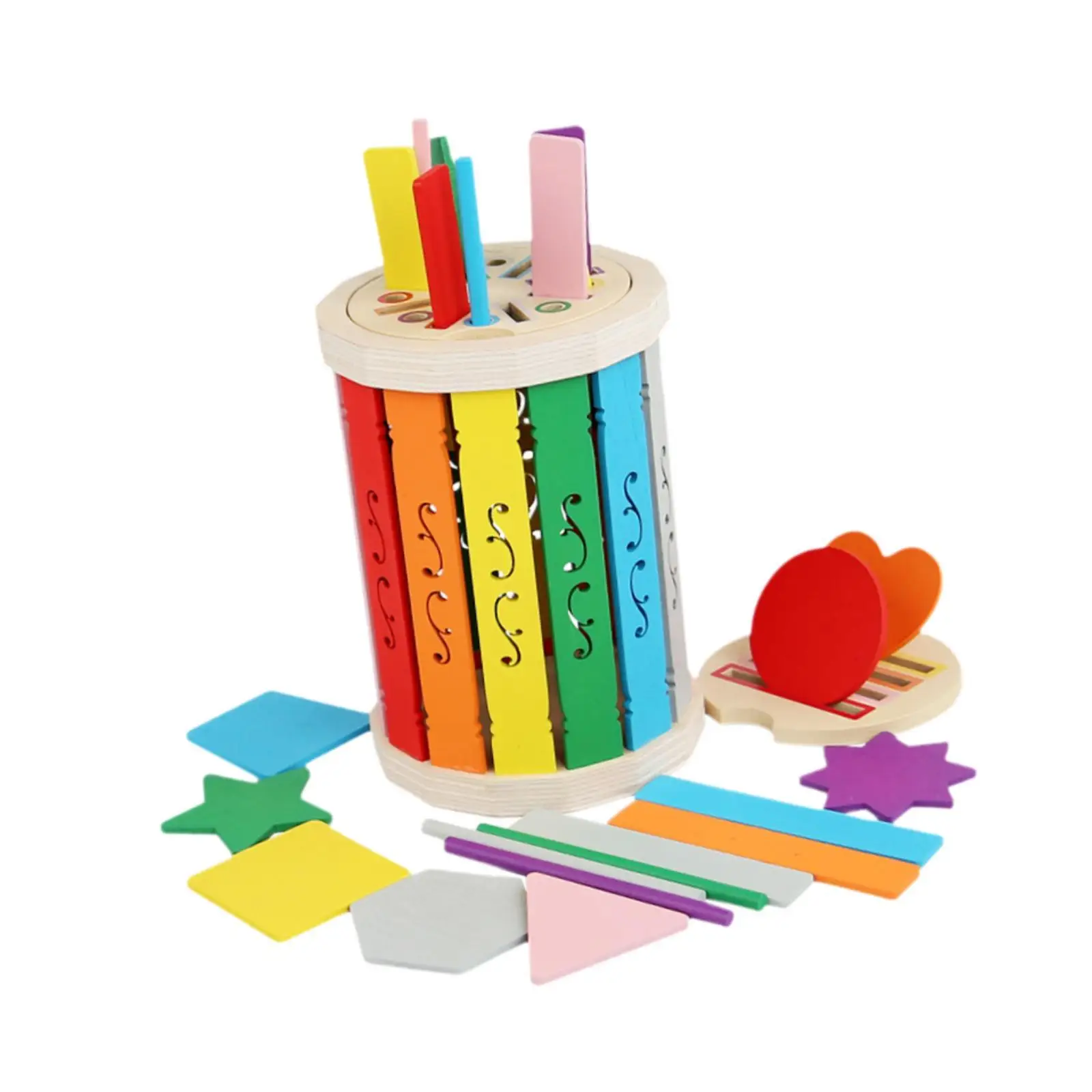 Giocattolo per l'ordinamento delle forme e dei colori Gioco di abbinamento da tavolo occupato Apprendimento precoce Selezionatore di forme delle abilità motorie fini per bambini di 2-3 anni