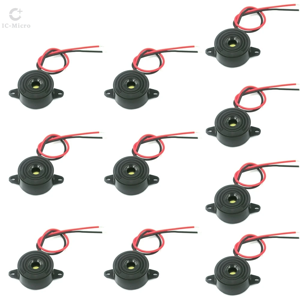 XCW 1-10PCS SFM-20B DC3-24V Durable 3-24V Piezo Electronic Buzzer Alarm 95DB Continuous Sound Beeper For Arduino Car Van