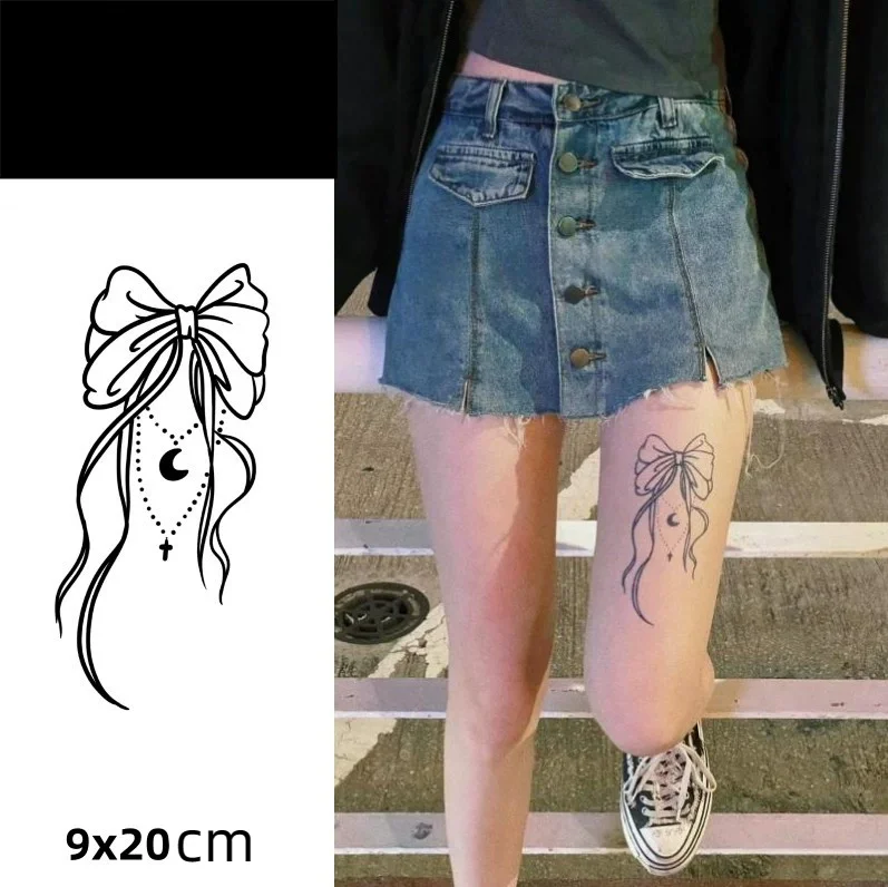 

Moon Bow Herbal Juice Temporary Tattoos Cartoon Transfer Tattoo Arm Hand Body Art Waterproof Fake Tatoo Sticker for Woman Men