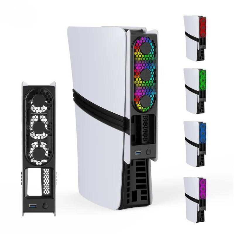 

Host general cooling fan intelligent temperature control rear fan with RGB colorful lights
