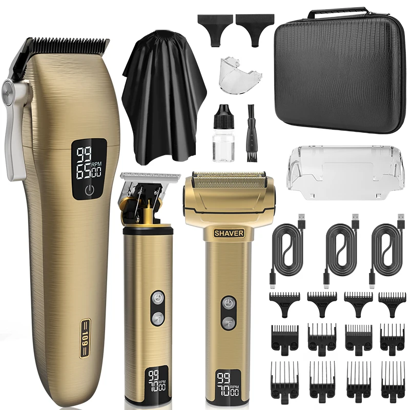 

RESUXI 109 New 3 in 1 Hair Clipper Set Multi-functional Electric Shaver Hair Trimmer for Barber Men Razor Hair Cutting Machine