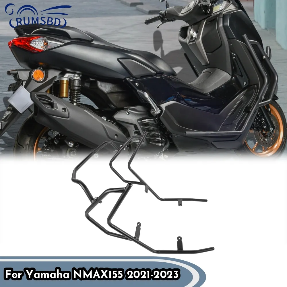 

Motorcycle Accessories Engine Guard Frame Crash Bar Bumper Protector For Yamaha NMAX155 2021 2022 2023 Falling Protection