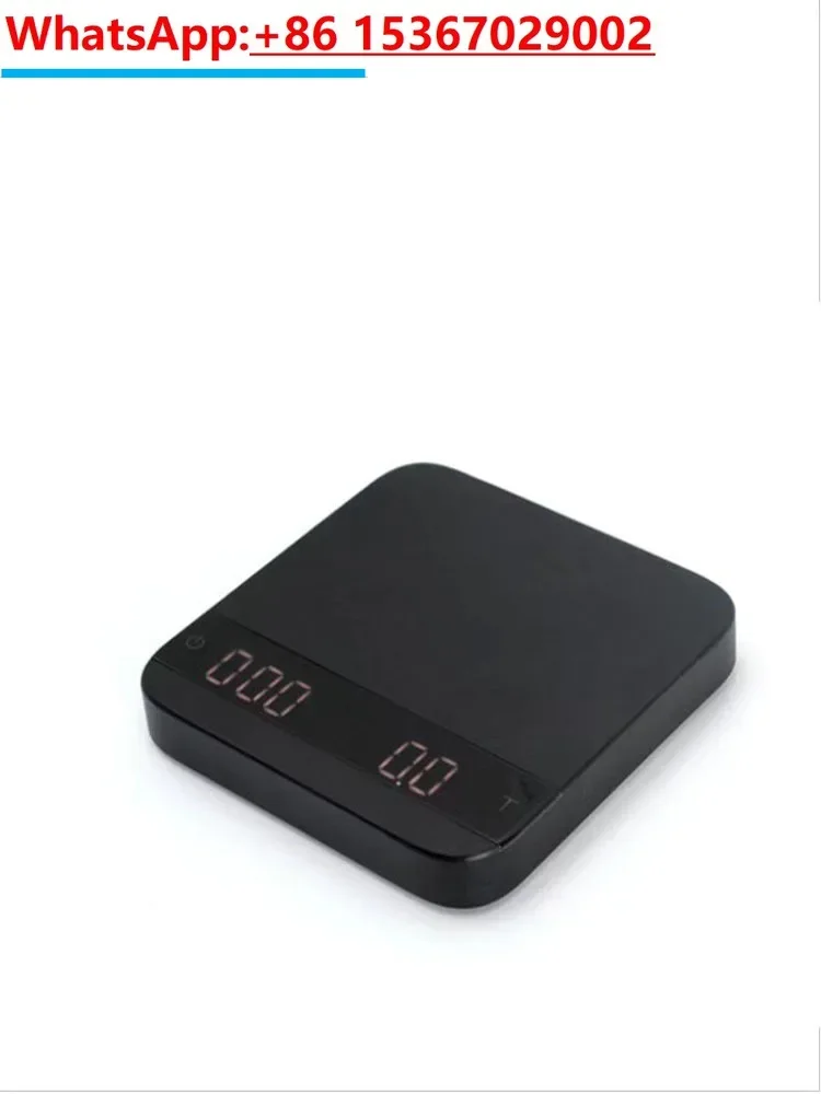 New coffee electronic scale LED intelligent kitchen scale with time USB mini multi-function timer 2kg/0.1g