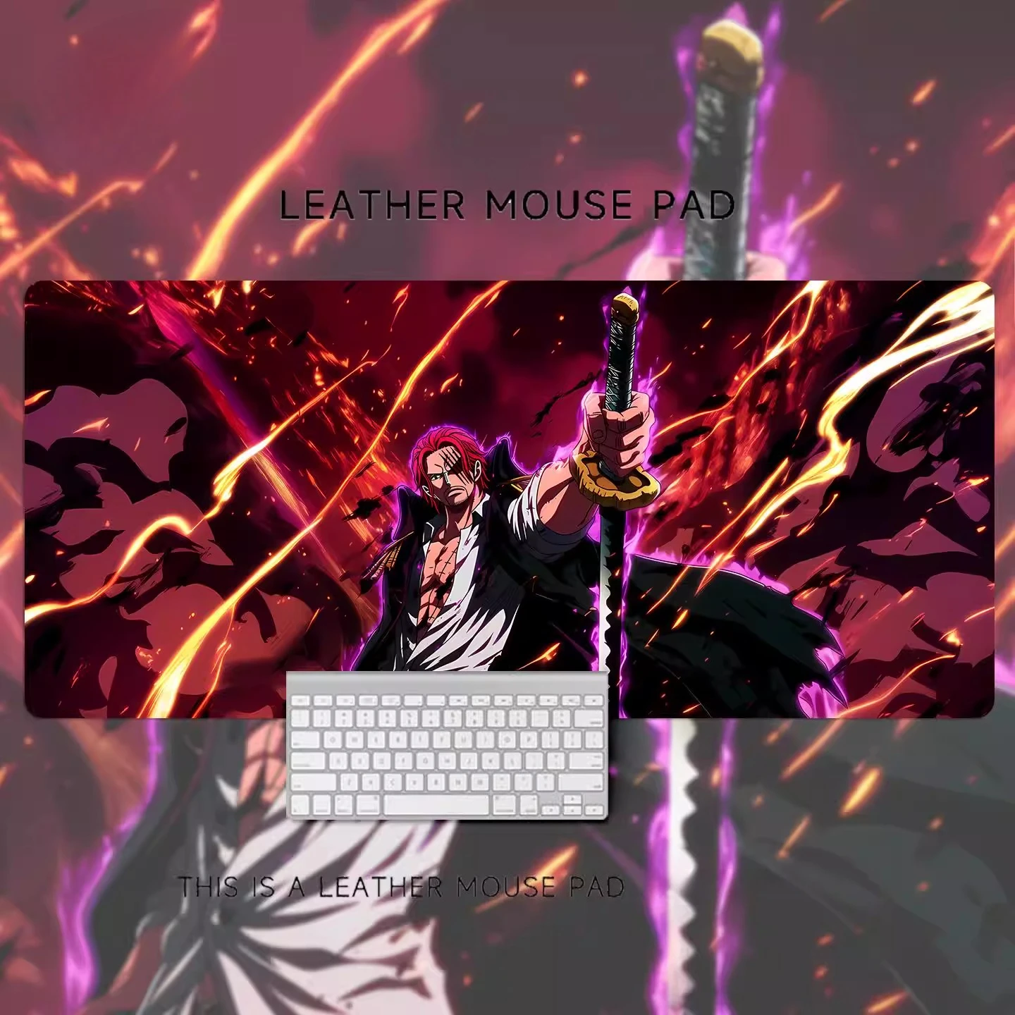 

Premium Oversized Cartoon Animation Computer Desk Non-slip and Dirt-resistant Pad ONE PIECE Luffy Roronoa Zoro Leather Mouse Pad