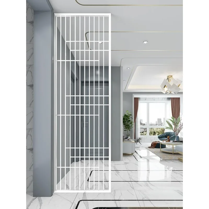 Wrought iron screen partition wall living room hollow office decoration entrance entrance Nordic Internet celebrity modern metal