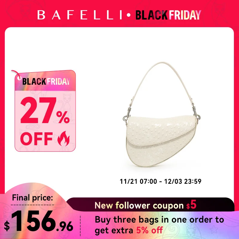 BAFELLI 2023 WOMEN'S NEW HANDBAG SADDLE ORIGINAL LUXURY DESIGNER BRAND EVENING BAGS SHOULDER FASHION FEMALE PURSE CROSSBODY