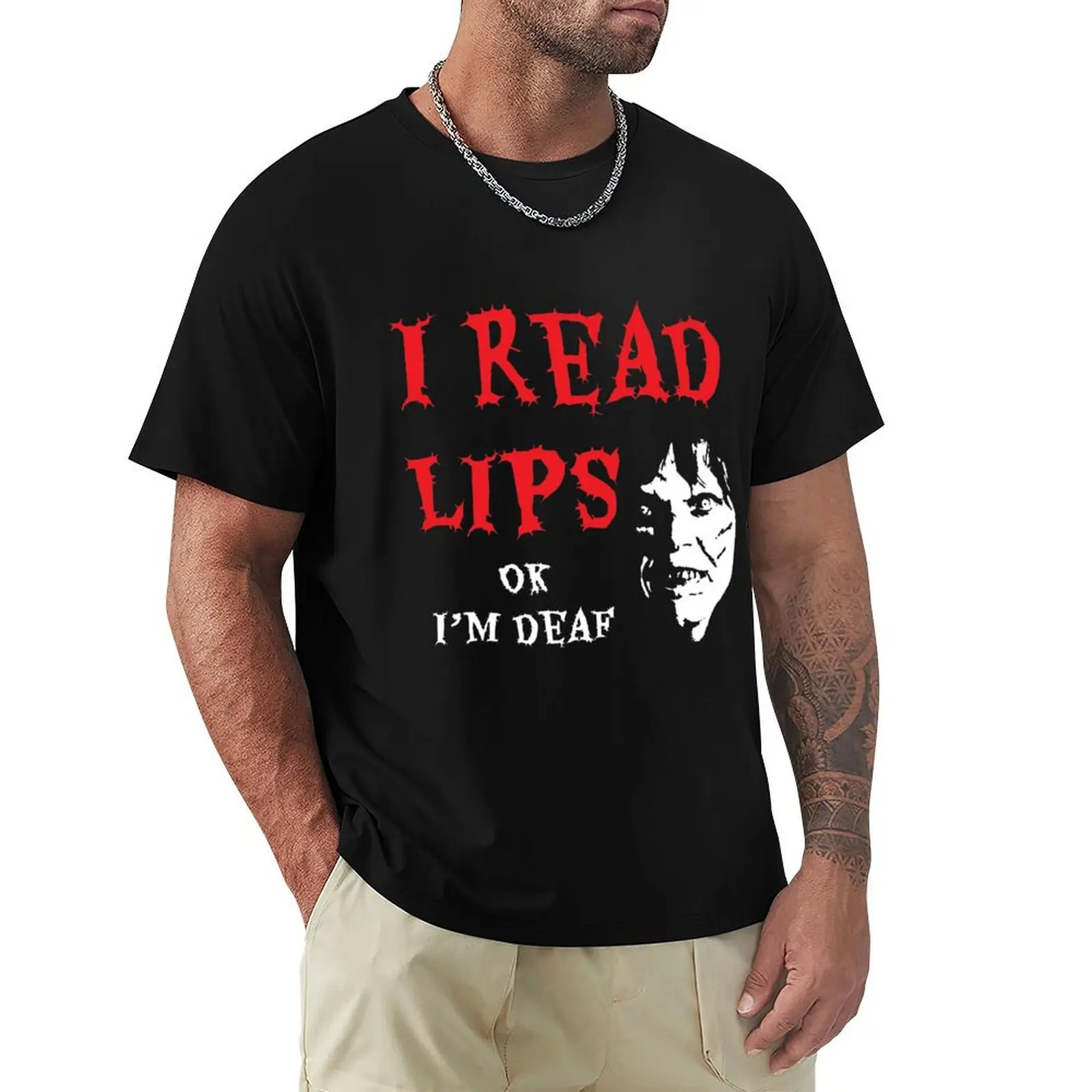 

I Read Lips Deaf Shirt - Fun Funny Lip Reading Horror Awareness t T-Shirt
