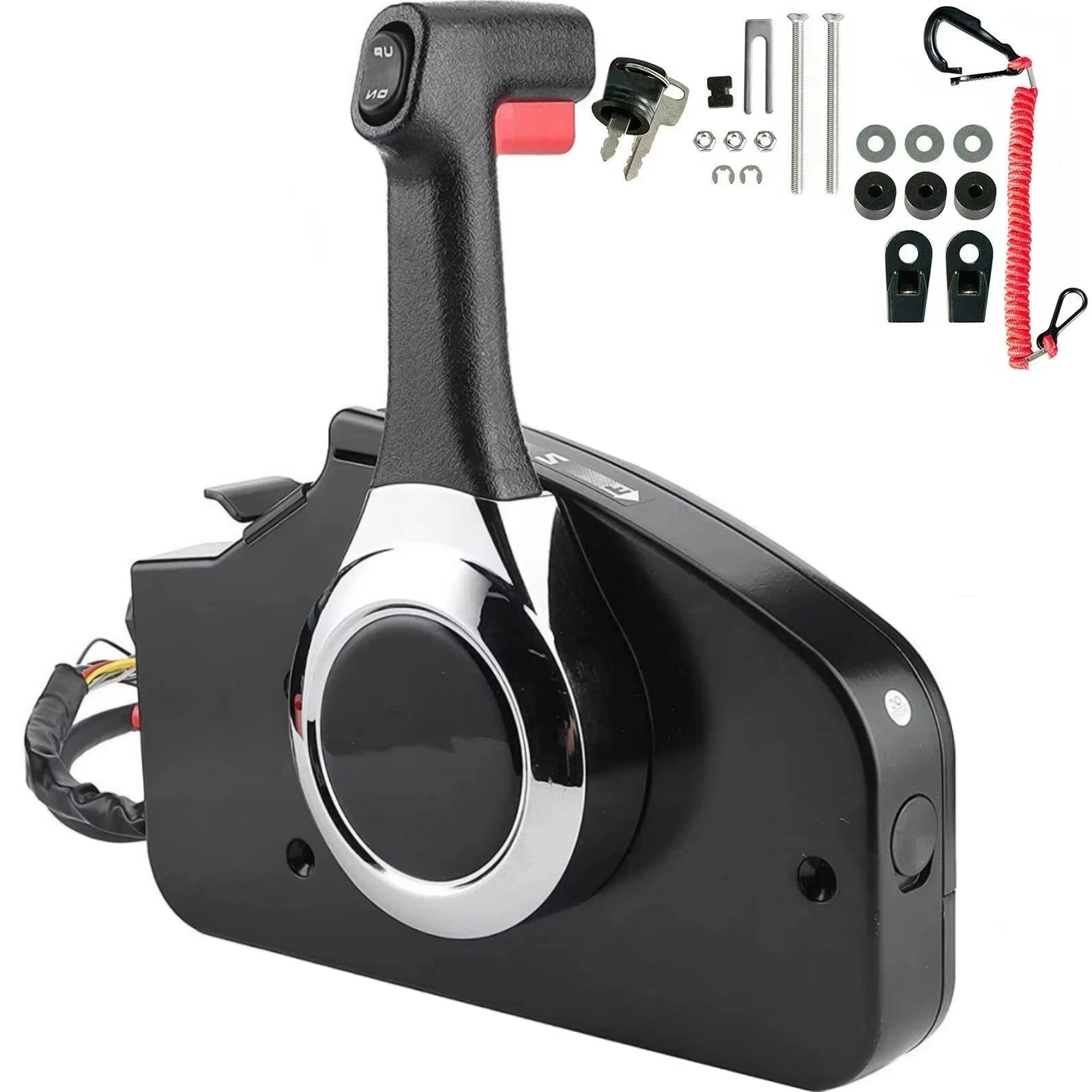 New 24800-ZZ5-A01-AW for Outboard Motor Throttle Remote Control Box Replacement for  BF40-BF150 Engines Push Open