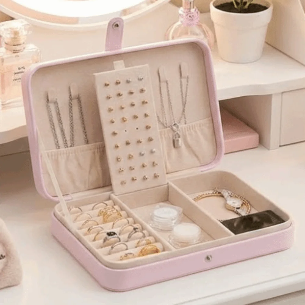 

Вместительный футляр для хранения ювелирных изделий, однотонный, с защитой от окисления, демонстрационный кейс для украшений, пылезащитный футляр для хранения ожерелий из искусственной кожи