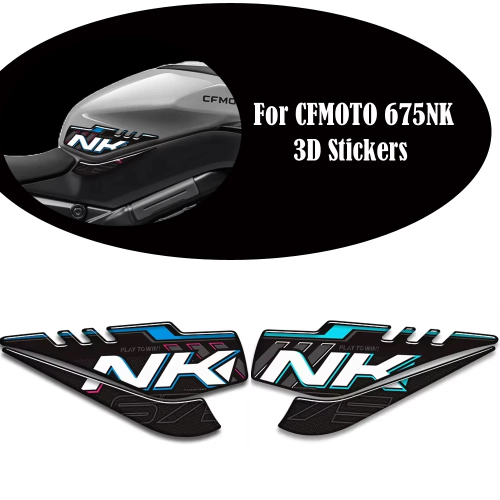 

For CFMOTO 675NK 675 NK 2024 2025-Motorcycle Tank Pad Side Grips Gas Fuel Oil Knee Protector 3D Stickers Decals