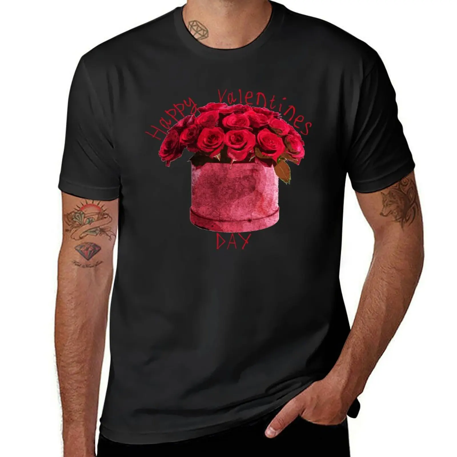 

Happy Valentines Day T-Shirt summer top Aesthetic clothing designer t shirt men