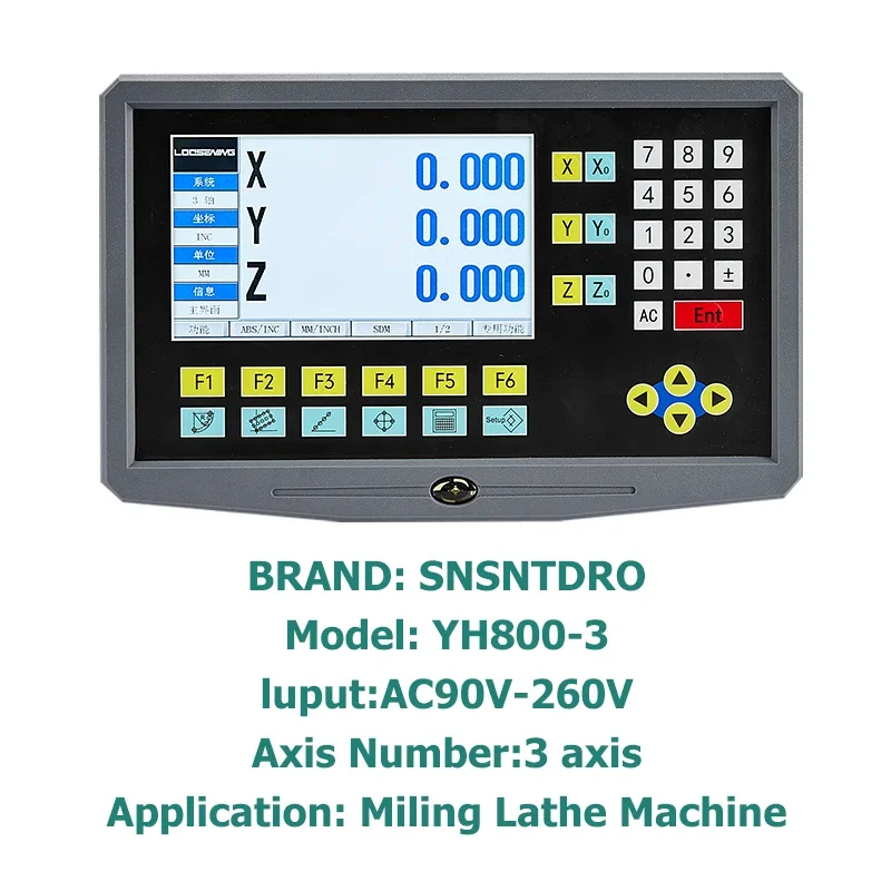 LCD DRO Set 3 Axis YH800-3 Digital readout Display And 3 Pieces 5U Linear Glass Scale Encoder 50-1000mm Boring Machines Milling