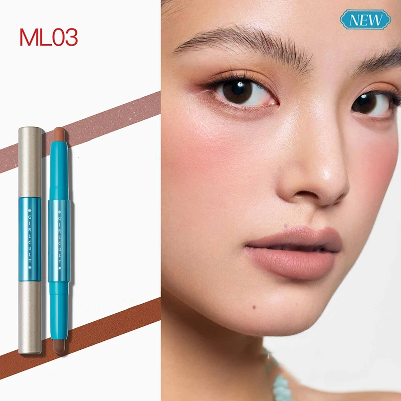 Girlcult Stick per trucco multiuso 3 in 1 Matita per labbra Fard Ombretto Impermeabile a lunga durata Opaco Cremoso Uso professionale e quotidiano