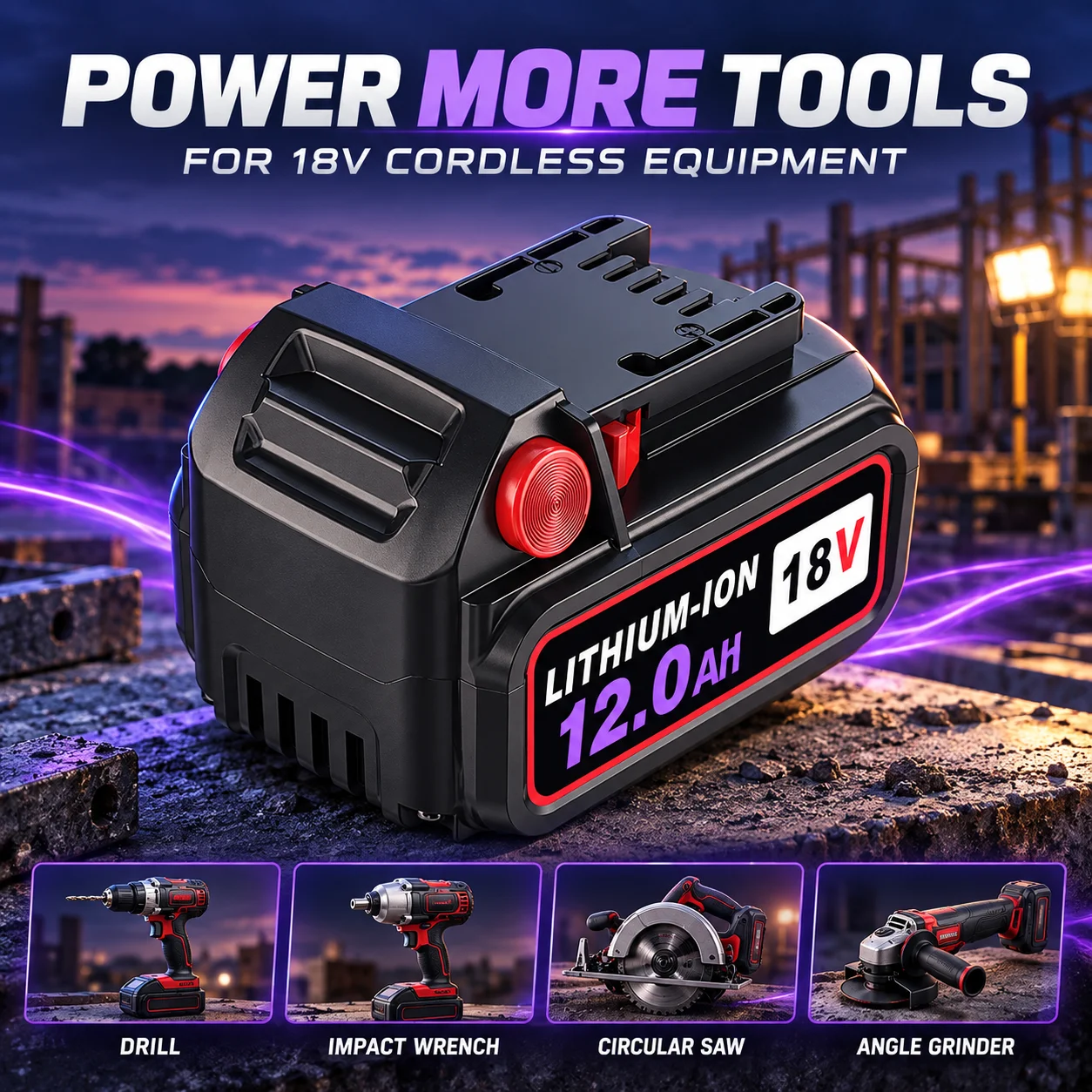 2Pack 8.0Ah M18 Replacement Battery for Milwaukee 18V Tools for Milwaukee M18 48-11-1880, 48-11-1852, 48-11-1862 Cordless Power Tool Batteries