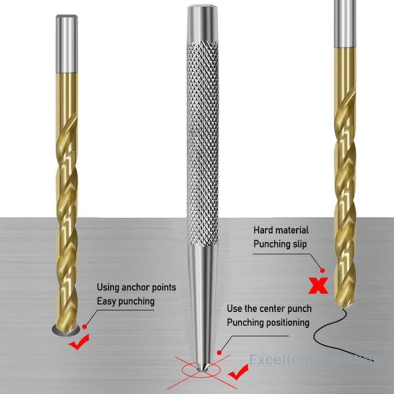 

Machinist Chisel Punch Non-slip center pin punch High carbon steel center punch for alloy steel metal