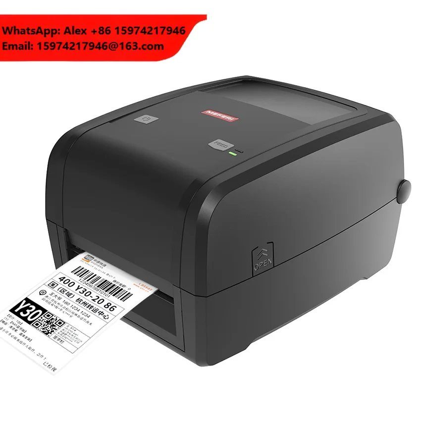 MEFERI MP4000D 203DPI Desktop Direct Thermal Barcode Shipping Label Printer 4inch Transfer Thermal Printer