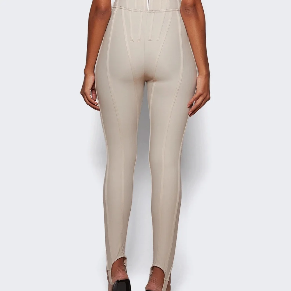 2025 المرأة الرياضية طماق محبوك هيكل السمكة الشاهقة المرأة منخفضة أعلى السراويل Y2K الملابس موضة جديدة عالية الجودة السراويل الصدرية #3