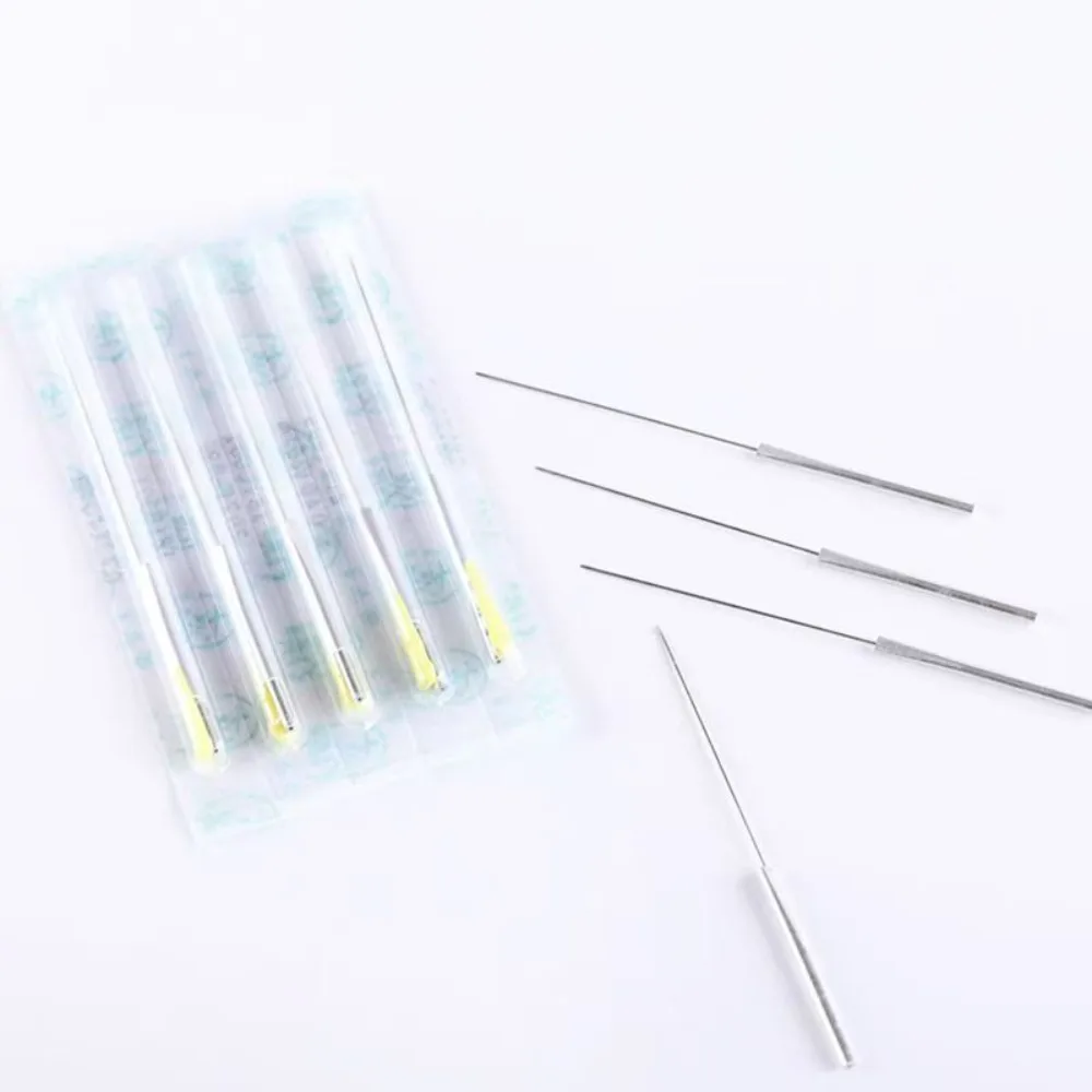 100Pcs Sterile Individual Packed Super Sharp Knife Acupuncture Needle with Tube Alloy Handle Small Knife Needle Acupotomology