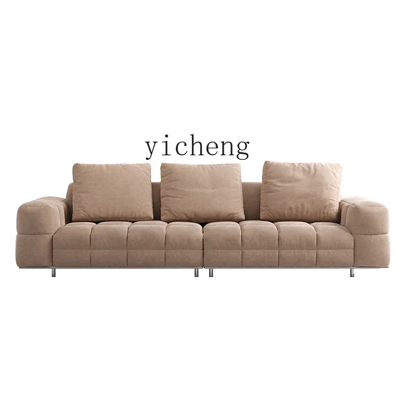 Minimalist Matte Straight Row Sofa Living Room Modern Simple Light Luxury Designer Fabric SofaA12
