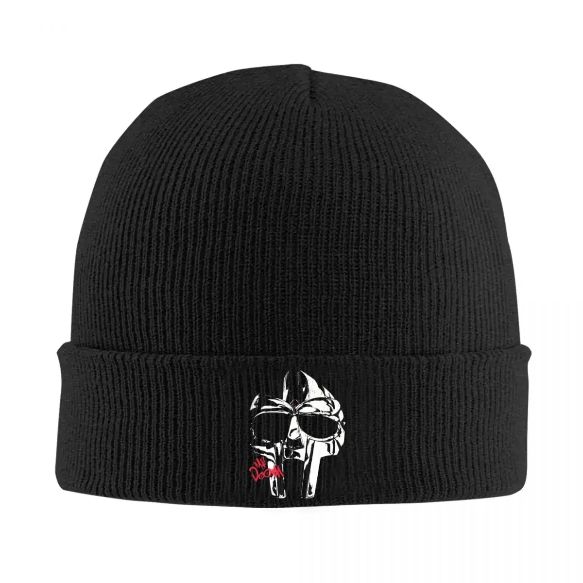 Rapper Mf Doom Hat Autumn Winter Beanies Fashion Mad Villain Hip Hop 90s Music Artist Caps Female Male Knitted Caps