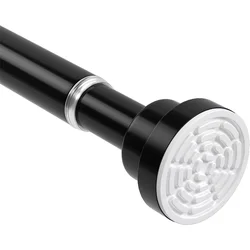 Tringle de rideau de douche extensible coordonnante, tringle à ressort réglable, noir, 44 à 74 po, 7/8 po, le plus récent, aucune proposition